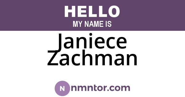 Janiece Zachman