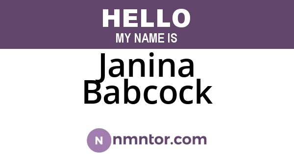 Janina Babcock