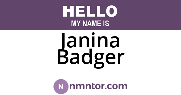 Janina Badger
