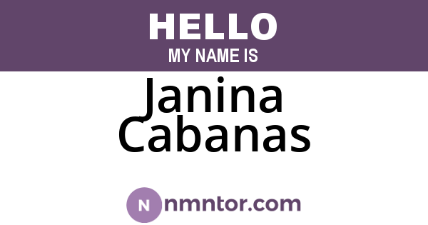 Janina Cabanas