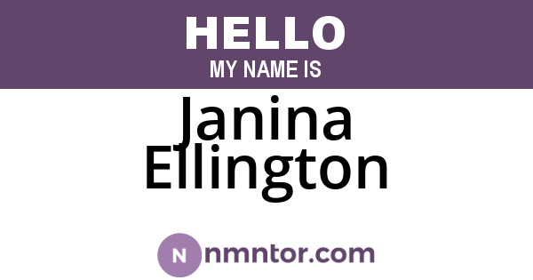 Janina Ellington