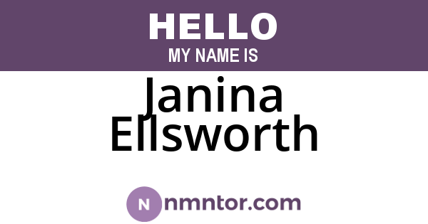 Janina Ellsworth