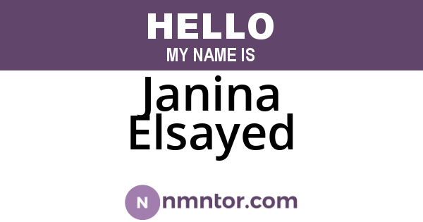 Janina Elsayed