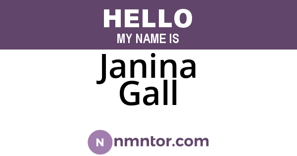 Janina Gall