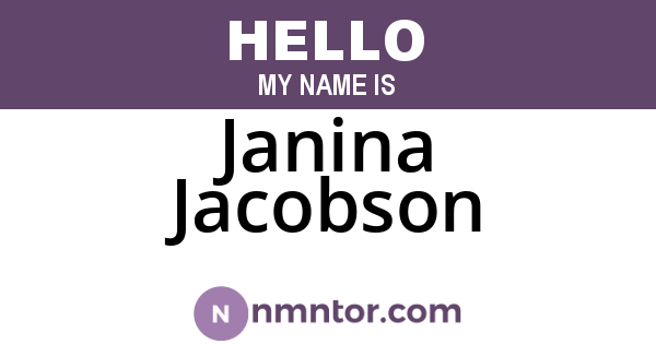 Janina Jacobson