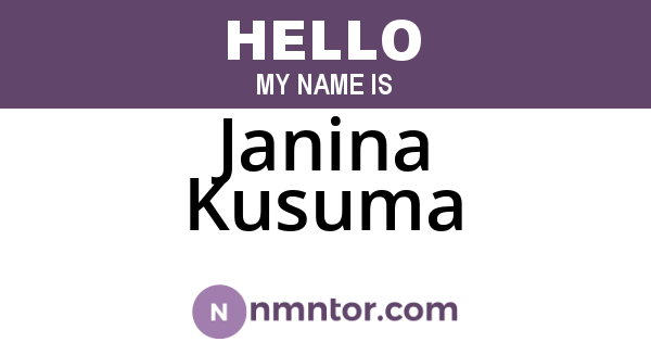 Janina Kusuma