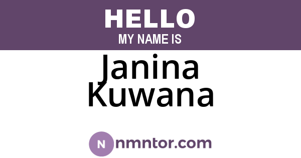 Janina Kuwana