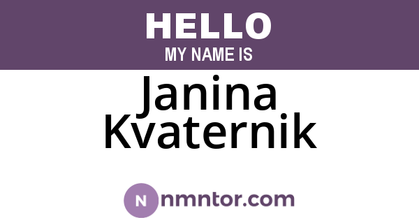Janina Kvaternik