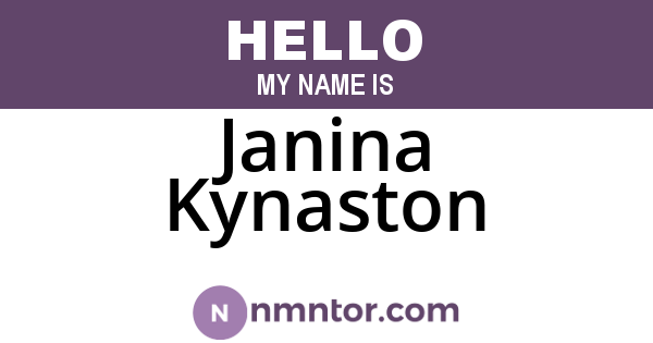 Janina Kynaston