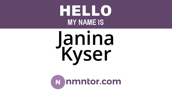 Janina Kyser