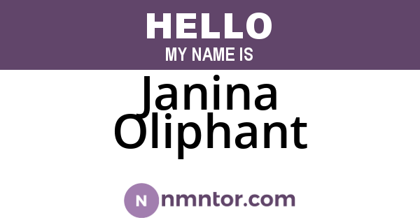 Janina Oliphant