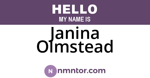 Janina Olmstead