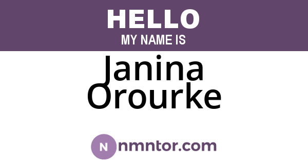 Janina Orourke