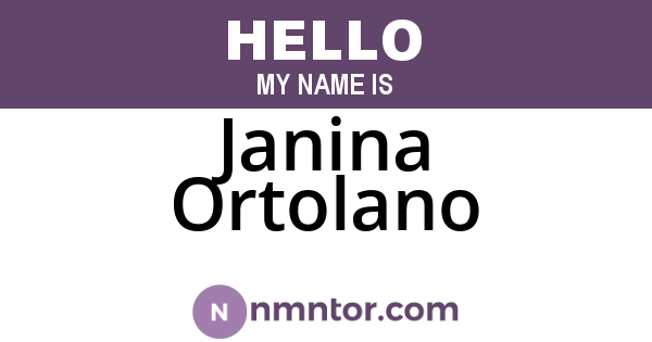 Janina Ortolano