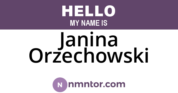Janina Orzechowski