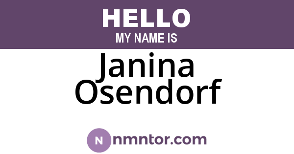 Janina Osendorf