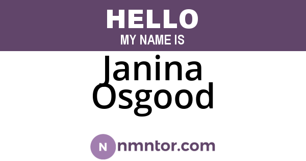 Janina Osgood