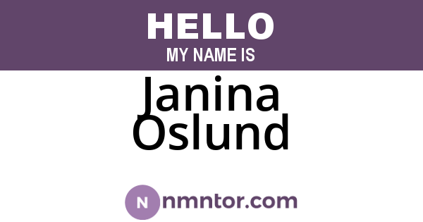 Janina Oslund