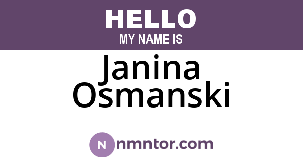 Janina Osmanski