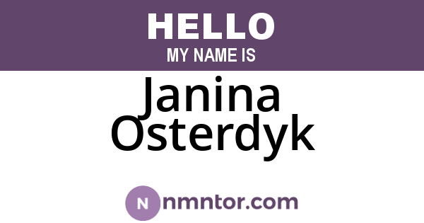 Janina Osterdyk