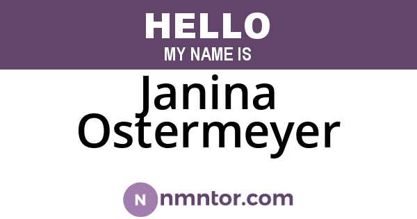 Janina Ostermeyer