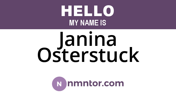 Janina Osterstuck