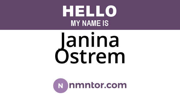 Janina Ostrem