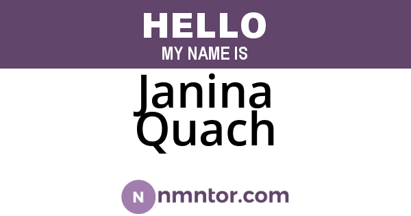 Janina Quach