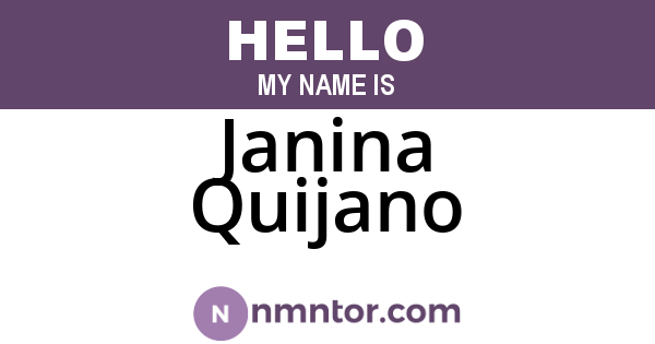Janina Quijano