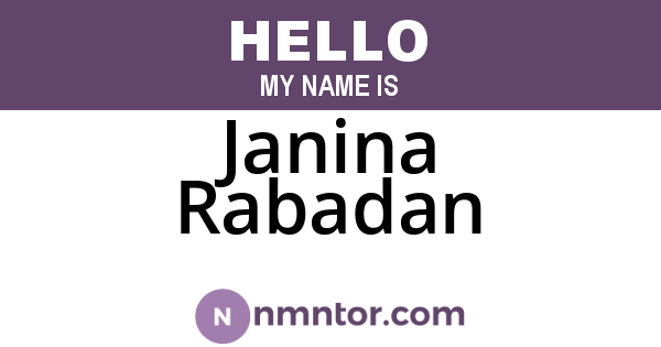 Janina Rabadan