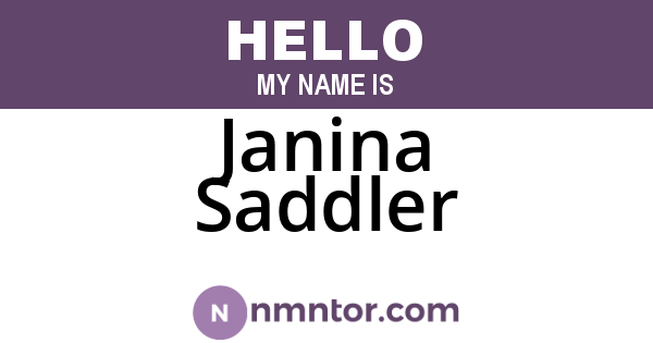 Janina Saddler