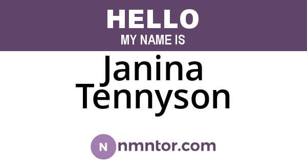 Janina Tennyson