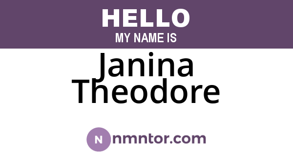 Janina Theodore