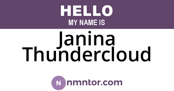 Janina Thundercloud