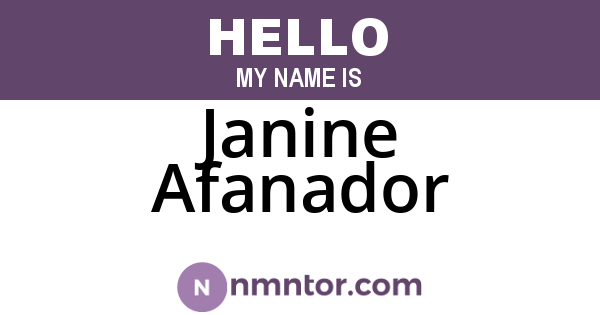 Janine Afanador
