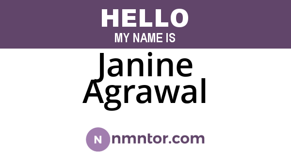 Janine Agrawal