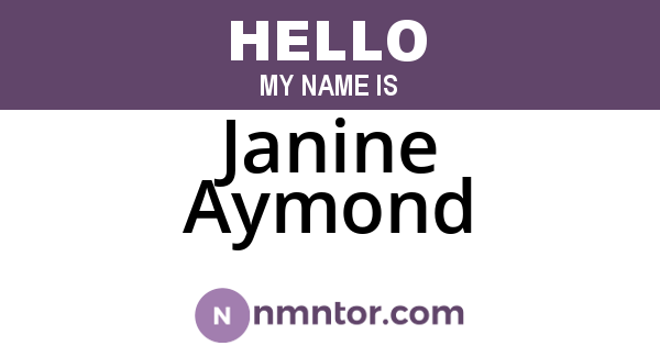 Janine Aymond