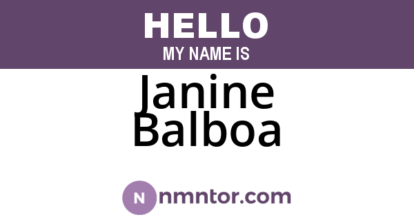 Janine Balboa