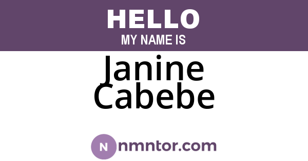 Janine Cabebe