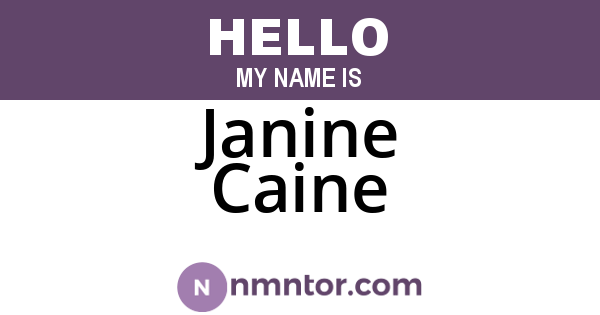 Janine Caine
