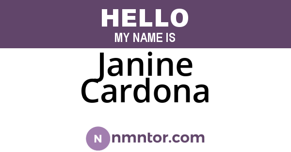 Janine Cardona