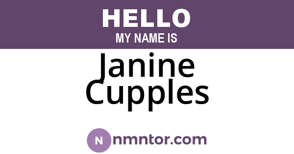 Janine Cupples
