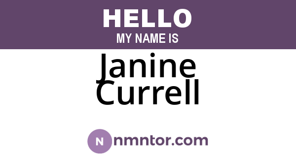 Janine Currell