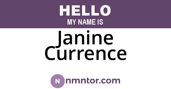 Janine Currence