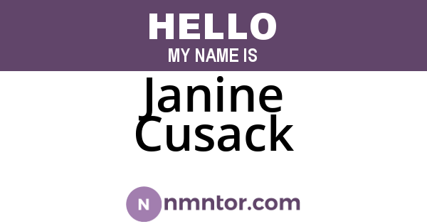 Janine Cusack