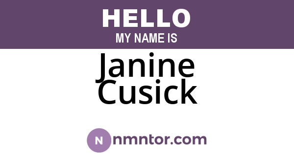 Janine Cusick