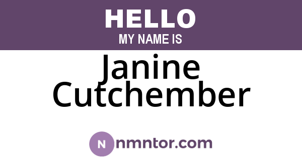 Janine Cutchember