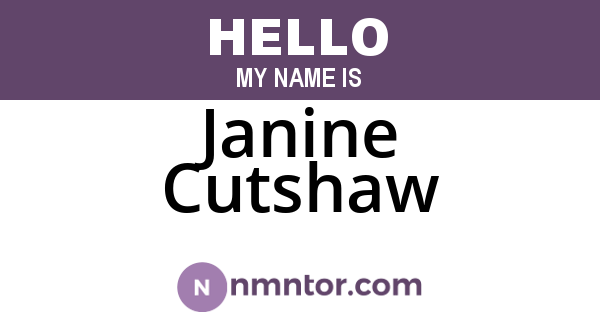 Janine Cutshaw