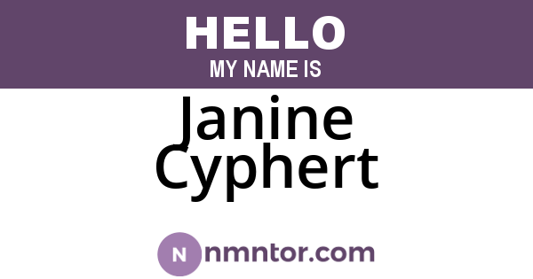 Janine Cyphert