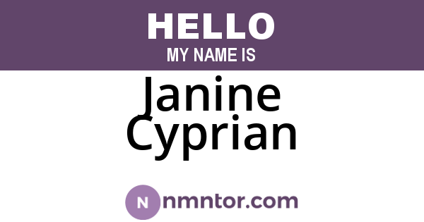 Janine Cyprian